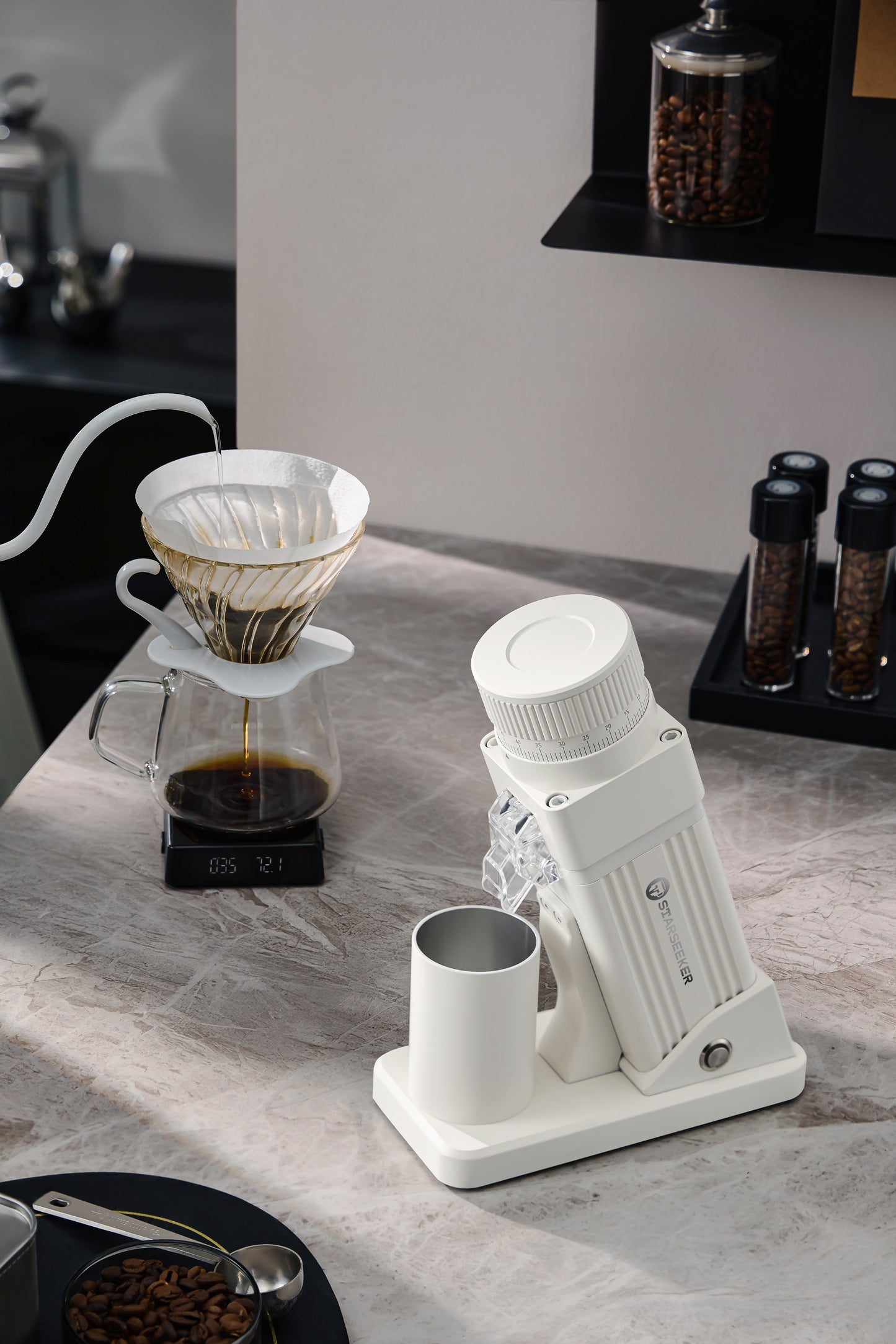 STARSEEKER E55 55MM Electric Conical Burr Electric Coffee Grinder