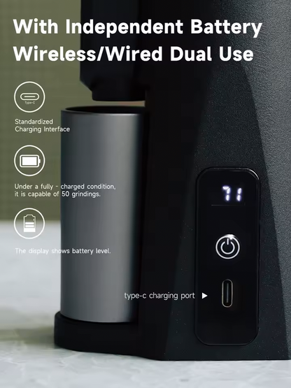 STARSEEKER EDGE Mini  38mm Conical Burr Electric Portable Coffee Grinder